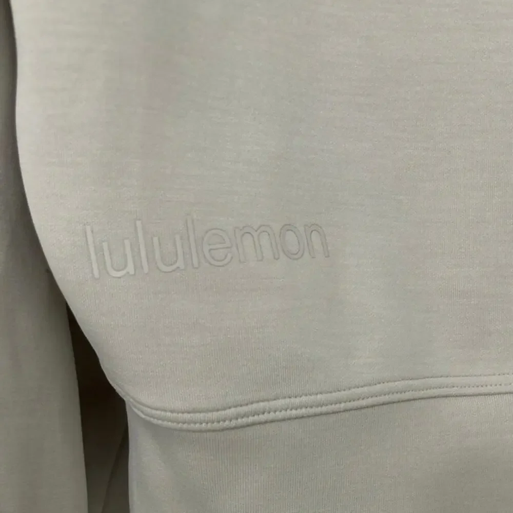 Lululemon Softstreme Perfectly Oversized Cropped Crew White Opal Sweatshirt 2 - Picture 2 of 10